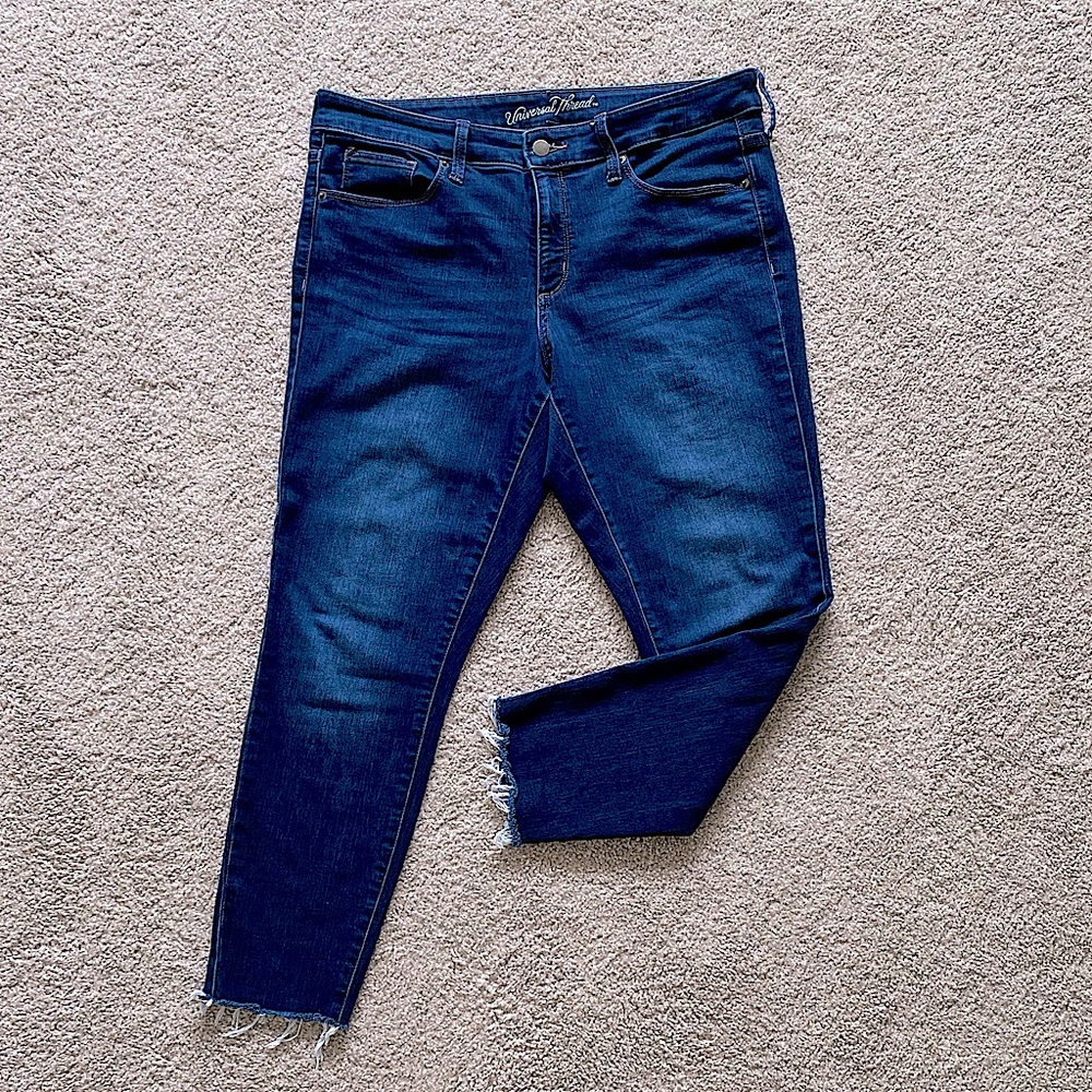 Universal Thread Raw Hem Mid Rise Skinny Jean